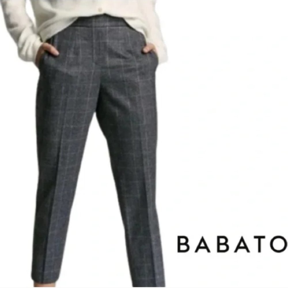 Babaton Conan Gray Wool Cashmere Cropped Pant